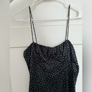 Zara midi polka dot dress with slit